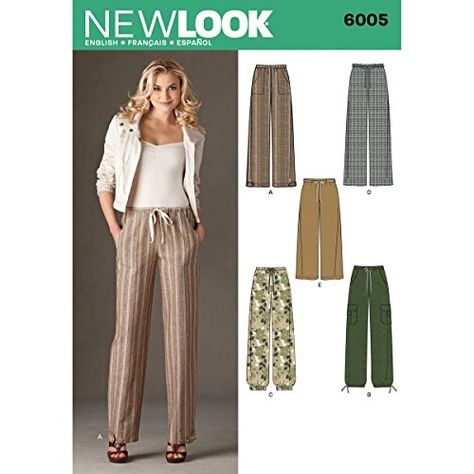 New Look Patterns, Pants Sewing, Afrikaanse Mode, Pants Sewing Pattern, Womens Sewing Patterns, Simplicity Sewing, Sewing Lessons, Simplicity Sewing Patterns, Simplicity Patterns