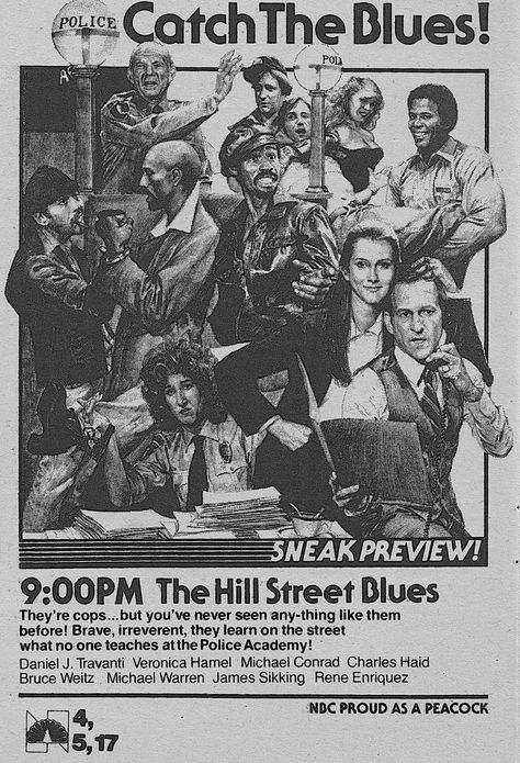 📺'Hill Street Blues' DEBUT (TV Guide, January 15, 1981) Veronica Hamel, Warren James, Hill Street Blues, Police Academy, January 15, Tv Guide, Classic Tv, Favorite Tv Shows, Brave