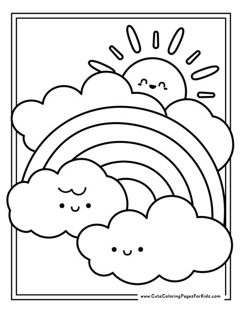 17 Rainbow Coloring Pages: Free Printable PDFs (Free Printable PDFs) - Cute Coloring Pages For Kids Coloring Papers Printable, Cute Coloring Pages Disney, Colouring Worksheets For Kindergarten, Free Printable Coloring Pages For Kids, Rainbow Coloring Pages Free Printable, Teacher Rp, Colouring Sheets For Kids, Rainbow Coloring Page, Free Printable Rainbow