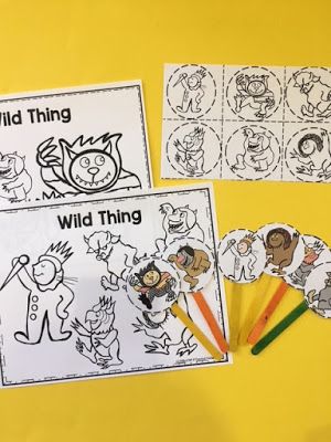 Mr Tiger Goes Wild Activities, Famous Authors Preschool Theme, Where The Wild Things Are Preschool Activities, Where The Wild Things Are Activities, Where The Wild Things Are Preschool, Where The Wild Things Are Paper Bag Puppet, Wild About Books Activities, Dear Zoo Book Activities, Family Literacy