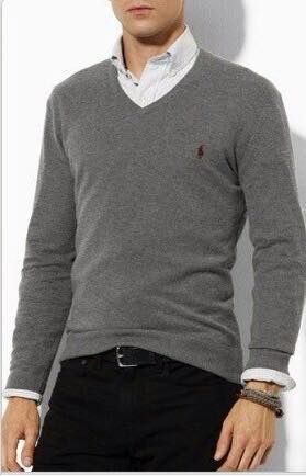 YES Clothes Brand, Basic Fashion, Polo Ralph Lauren Sweater, Men Classic, Business Dress, Sharp Dressed Man, Mens Wear, Modern Gentleman, Gray Sweater