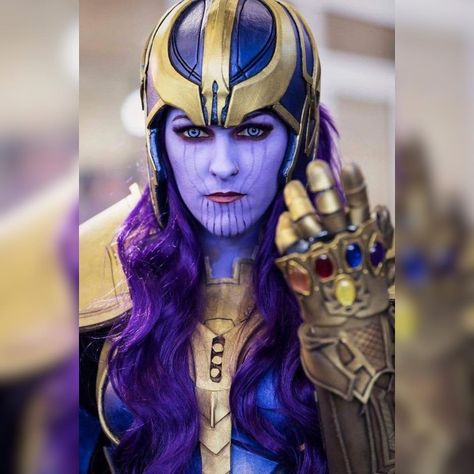 Female Thanos (Terraxia) from Avenger Female Thanos, Thanos Costume, Geek Costume, Phoenix Costume, Avengers Costumes, The Infinity Gauntlet, Comic Con Costumes, Infinity Gauntlet, Rule 63