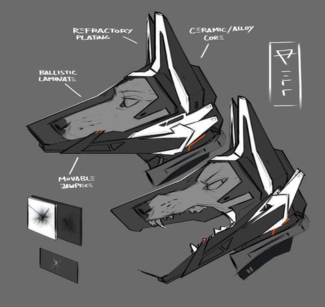 Shoji Ushiyama - Terran visor helmet Protogen Reference, Helmet Concept, Mythical Creatures Art, Armor Concept, Art Tutorials Drawing, Drawing Reference Poses, Creature Design, Creature Art, Drawing Techniques