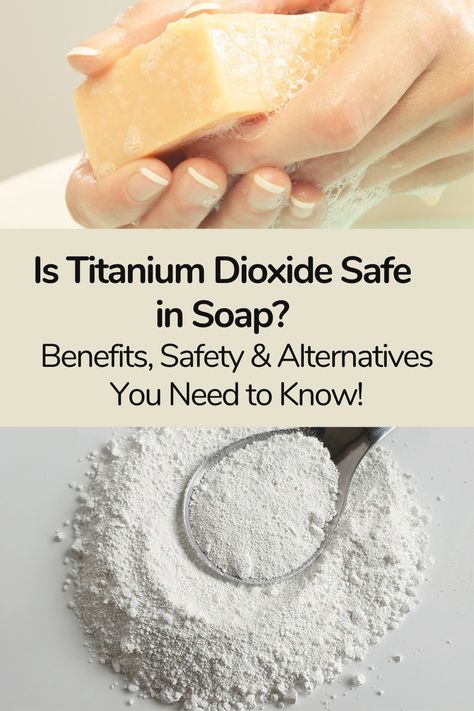 Wondering why titanium dioxide is in your soap? This brightening ingredient gives soap that clean, luxurious look—but is it safe for your skin? Learn about its benefits, potential side effects, and safe alternatives like zinc oxide and kaolin clay for a fresh, beautiful bar of soap. Perfect for soap lovers and DIYers! 🌿🧼 #SoapMaking #SkincareTips #NaturalBeauty Titanium Dioxide In Soap, Soap Benefits, Beautiful Bars, Soap Maker, Sodium Lauryl Sulfate, Zinc Oxide, Titanium Dioxide, Kaolin Clay, Cold Process Soap