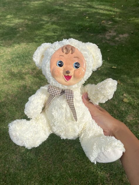 Clay Faced Plush, Clay Face Bear, Clay Face Plushies, Birthday Giveaways, Clay Face, Clay Faces, The Cream, Bear Plush, Doll Face