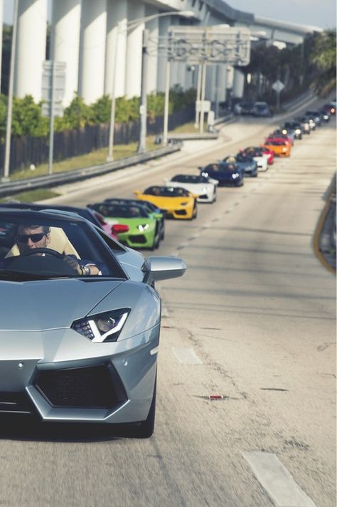 Now that's a line up! Lamborghini Aventador Roadster, Tokyo Drift, Upcoming Cars, Lamborghini Cars, Aesthetic Lifestyle, Transportation Design, Expensive Cars, Koenigsegg, Luxury Car