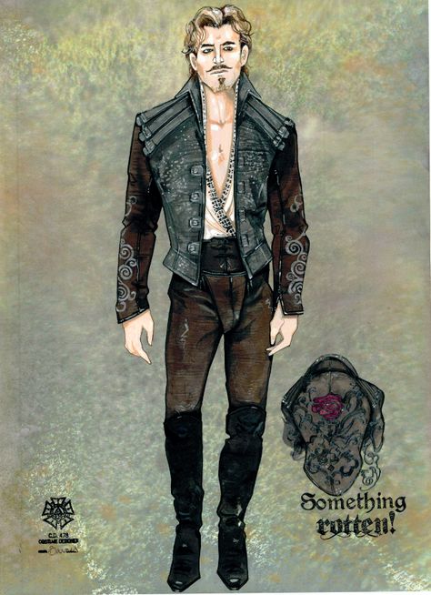 SOMETHING ROTTEN Shakespeare Hamlet Costume, Something Rotten, Elizabethan Costume, Costume Design Sketch, Theatre Costumes, Easy Costumes, Medieval Clothing, Fantasy Costumes, Medieval Fashion