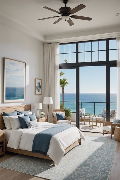 Coastal Contemporary Bedroom, Resort Bedroom, Weathered Wood Furniture, Window Seat Ideas, Coastal Bedroom Ideas, Cozy Window Seat, Cozy Ideas, White Washed Furniture, Coastal Color Palette