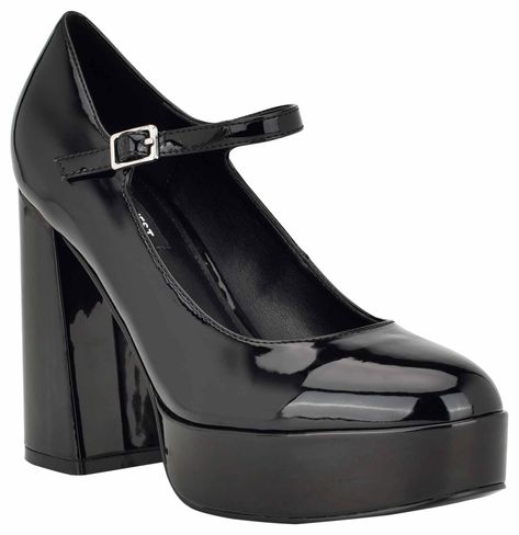 PRICES MAY VARY. Complete your outfit in the Nine West Pretz dress pumps. This pump features a block heel, fashionable adjustable Mary-Jane strap, and a round shaped toe. These pumps are sure to impress! Founded in 1978, Nine West empowers women to take on the world in style, from day to night. Round Toe Buckle Closure Imported 3.94" Heel Height Womens Mary Janes, Mary Jane Pumps, Pump Dress, Nine West Shoes, Black Pumps, Black Heels, Nine West, Pumps Heels, Mary Janes