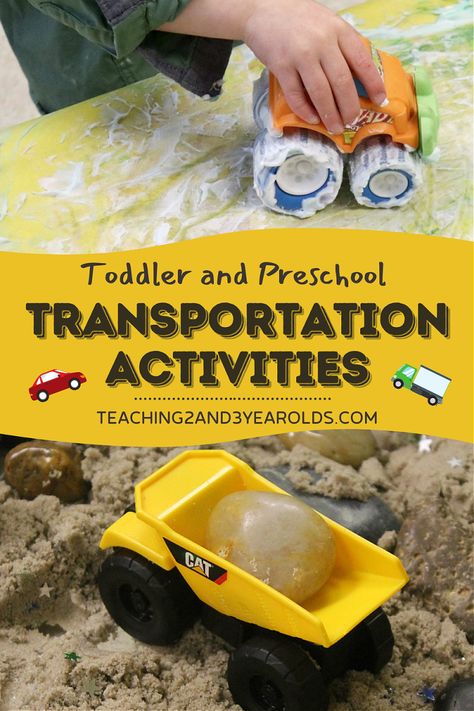 This collection of transportation theme activities has a little of everything for your classroom or homeschool. Preschoolers will love the art, sensory bins, dramatic play activities, math, and more! #transportation #theme #printables #art #sensory #dramaticplay #math #toddler #preschool #age2 #age3 #teaching2and3yearolds Preschool Transportation Activities, Transportation Theme Activities, Preschool Transportation Crafts, Preschool Transportation, Transportation Preschool Activities, Dramatic Play Activities, Transportation Activities, Toddler Painting, Transportation Crafts