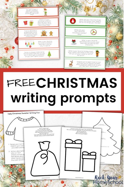 December Writing Prompts, Christmas Writing Activities, Holiday Writing Prompts, Christmas Writing Prompts, Creative Writing For Kids, Winter Writing Prompts, December Writing, Christmas Learning, Holiday Writing