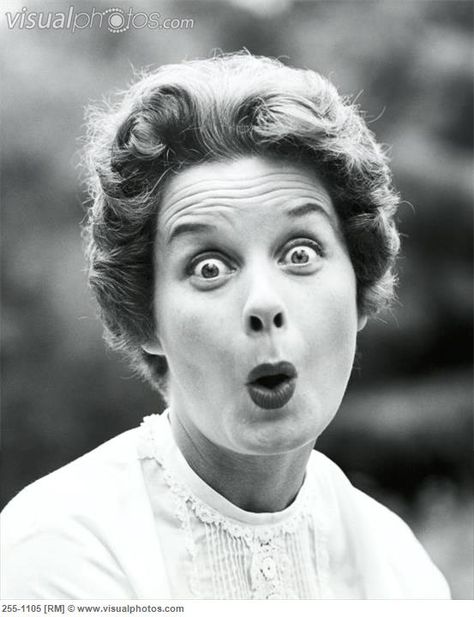 Surprise Face, Woman Looking, Face Expressions, Interesting Faces, Reference Images, Facial Expressions, Photo Reference, Funny Faces, Vintage Photography