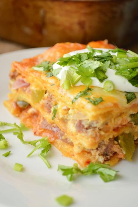 Enchilada Breakfast Casserole Recipe Breakfast Casserole Christmas Morning, Breakfast Casserole Christmas, Simple Breakfast Casserole, Christmas Morning Casserole, Breakfast Enchiladas Casserole, Cheesy Enchiladas, Breakfast Enchiladas, Best Breakfast Casserole, Simple Breakfast