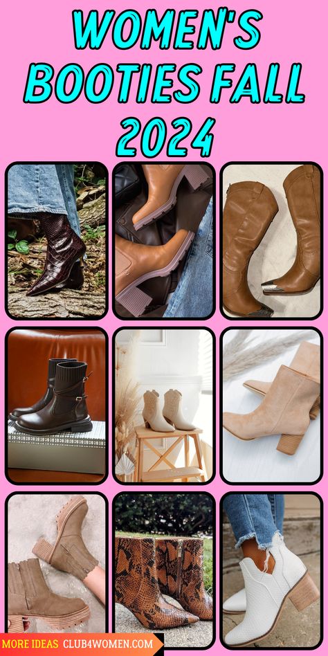 Step into fall with our stylish selection of women's booties for 2024! From edgy metallics to classic suedes, find the perfect pair to elevate your autumn wardrobe. Shop now for top trends! Ankle Booties Outfit, Boots Fall Ankle, Womens Casual Boots, Peep Toe Boots, Women's Booties, Get Ready For Fall, Booties Outfit, Fall Booties, Autumn Wardrobe