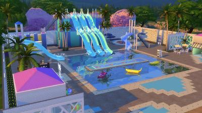 Mod The Sims - Super Splash Water Park Sims 4 Water Slide, Sims 4 Pool, Sims Rooms, Sims 4 Cc Kids Clothing, Cc Mods, Sims 4 Game Mods, Sims 4 Expansions, Pool Slide, Play Sims