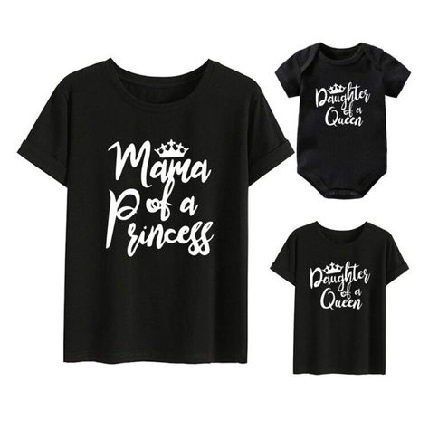 Matching T Shirts, First Time Parents, Mom Baby, Black Slacks, Mommy And Me Outfits, Ladies Tee Shirts, Matching Top, Kid Tees, Girls Night Out