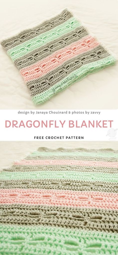 Dragonfly Blanket Free Crochet Pattern Dyi Blankets, Snoopy Scarf, Dragonfly Stitch, Crochet Dragonfly Pattern, Crotchet Blankets, Crochet A Baby Blanket, Crochet Snoopy, Blankets Crochet, Awesome Crochet