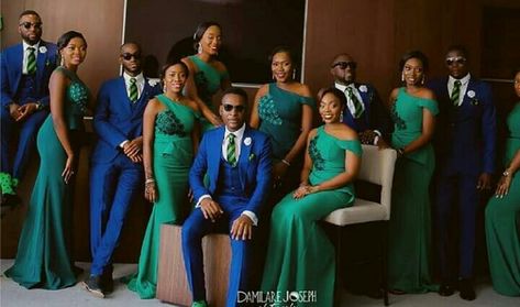 Royal Blue And Emerald Green Wedding, Black People Weddings, Royal Blue Wedding Theme, Royal Blue Bridesmaids, Bday Decor, Emerald Green Bridesmaid Dresses, Wedding Cruise, Wedding Glamour, Royal Blue Bridesmaid Dresses