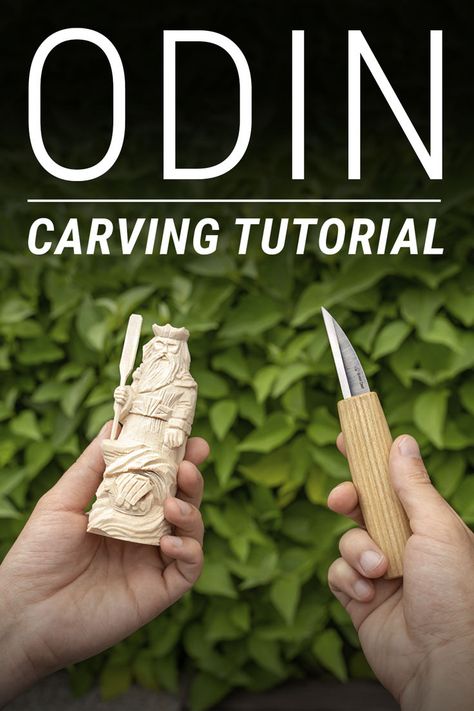 Crafted to inspire and challenge, this tutorial will guide you through the process of transforming a simple block of wood into a stunning representation of Odin, the legendary all-father of the Aesir gods!
Whether you're a seasoned woodworker or a beginner, our step-by-step instructions cater to all skill levels. From selecting the perfect wood to adding intricate details, we've got you covered! Aesir Gods, Vikings Statue, Whittling Projects, Block Of Wood, Simple Wood Carving, Wood Carving For Beginners, Got Wood, Wood Carving Designs, Wood Carver