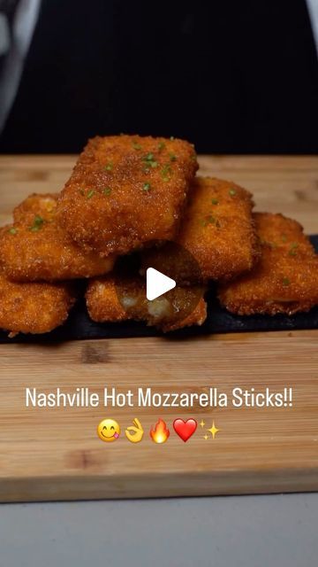 FusionForks on Instagram: "Nashville hot mozzarella sticks
Ingredients
-mozzarella cheese
- egg wash
- panko

Nashville sauce
- 1/2 tbsp cayenne pepper
-1/2 tbsp paprika
-1/2 tbsp brown sugar
- 1/2 tbsp seasoning salt
- 1/2 tbsp garlic powder
- oil" Chilis Nashville Hot Mozzarella Sticks, Nashville Hot Mozzarella Sticks, Nashville Sauce, Kilbasa Sausage Recipes, Football Foods, Instagram Recipes, Nashville Hot, Seasoning Salt, Mozzarella Sticks