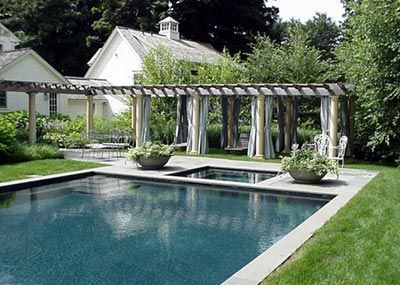 Pergola - Pool - Stecks Nursery and Landscaping Pool Surround, Pool Pergola, Pergola Plans Design, White Pergola, Small Pergola, Pool Shade, Pergola Swing, Building A Pergola, Pergola Attached To House