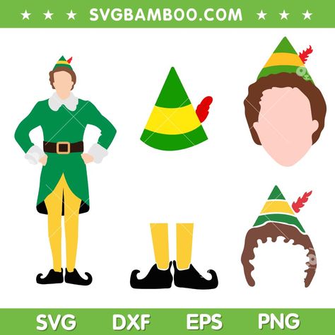 Buddy The Elf Svg, Christmas Bento, Elf Drawing, Elf Christmas Card, Elf Drawings, Elf Cookies, Elf Svg, Cookie Christmas, Christmas Cricut