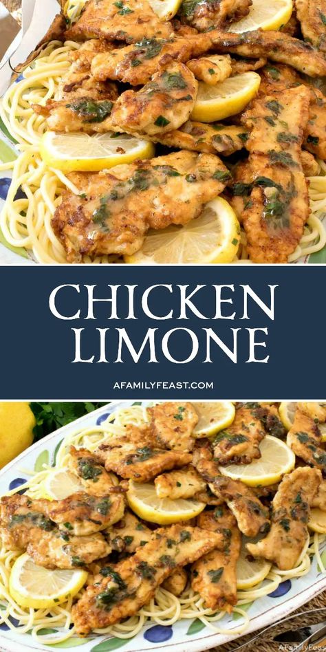 Dishes For Dinner Party, Italian Chicken Dinner, Chicken Dinner Party Recipes, Chicken Limone, Easy Chicken Dishes, Dinner Party Entrees, Party Entrees, Chicken Dishes For Dinner, Chicken Italian