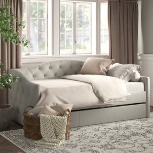 Tufted Daybed, Adu Ideas, Transitional Design Style, Trundle Mattress, Twin Daybed With Trundle, Twin Daybed, Wood Daybed, Mattress Storage, Upholstered Daybed