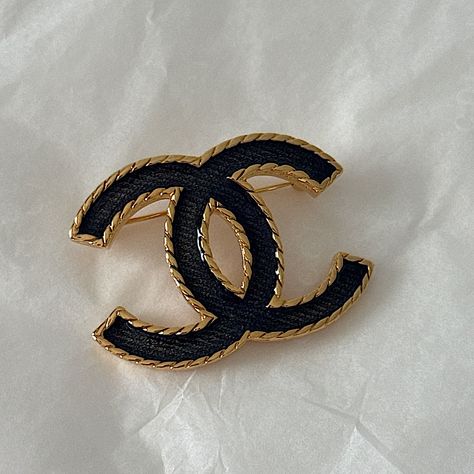 Chanel Brooch 100% Authentic - Authenticity Seal On Back Of Pin Gold And Blue Metal With A Pin Fastener In Back Can Be Unisex! Great For Styling As A Pin On A Denim Jacket Or A Blouse Or Sweater Or Suit Jacket, Etc. From Chanel 2024 Collection Chanel 2024, Chanel Brooch, Chanel Jewelry, 2024 Collection, Blue Gold, Suit Jacket, Denim Jacket, Chanel, Women Jewelry