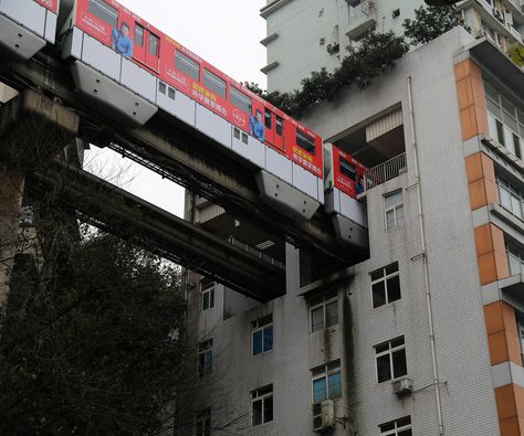 China Train, Chongqing China, Street Magic, Southwest Region, Rail Train, China City, City Planner, Light Rail, Chongqing