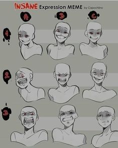 Vampire Drawings, Facial Expressions Drawing, Smile Drawing, Drawing Face Expressions, Face Drawing Reference, Drawing Faces, Digital Paintings, 캐릭터 드로잉, Drawing Expressions