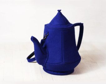 Teapot Bag, Unusual Handbags, Flowers Felt, Make A Bag, Felt Handmade, Color Chip, Bag Dark, Jam Jar, Vintage Marketplace