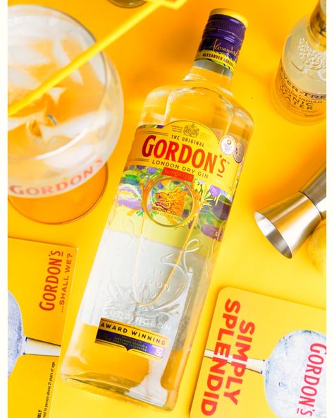 Gordon's gin Gordons Gin, Gordon's Gin, London Dry Gin, Dry Gin, Retail Design, Product Photography, Vodka Bottle, Gin, Vodka