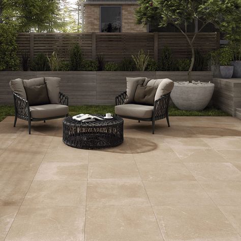 Outdoor Tiles. Ideal for Gardens & Outside Spaces – Porcelain Superstore Terrace Tiles Outdoor, Porch Tiles, Beige Floor Tile, Stone Terrace, Porcelain Superstore, Alfresco Living, Terrace Tiles, Car Porch, Beige Floor