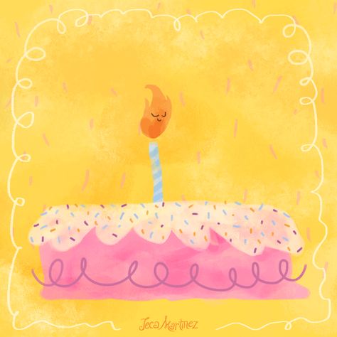 Birthday Cake Gif, Happy Birthday Illustration, 1st Birthday Girl Decorations, Happy Birthday Art, Cute Happy Birthday, Birthday Illustration, Birthday Blessings, Happy Wishes, Happy Birthday Mom