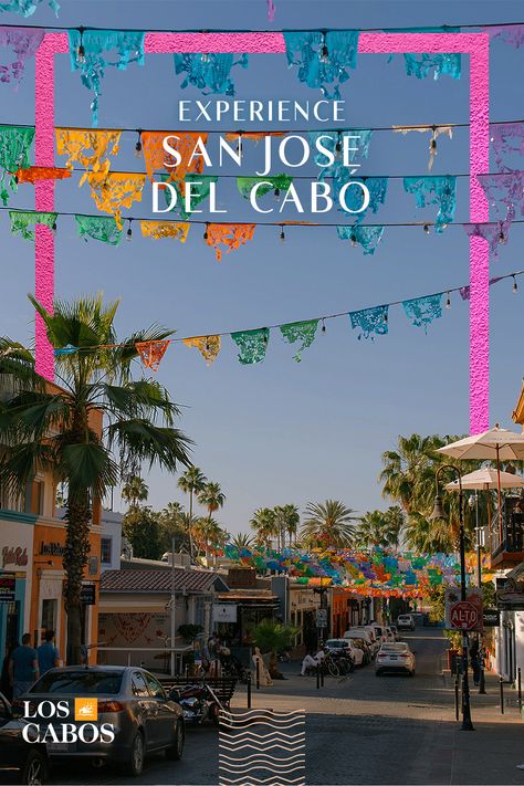 Have you visited the vibrant town of San José del Cabo before? It's known for its cultural heritage, history, and artistic scene. One of the most popular activities in San José del Cabo is the Art Walk. Every Thursday evening, November through June, galleries in the Art District stay open late so you can check out inspiring works from artists across Mexico. You’ll also find live music and street shows providing a festive soundtrack for your browsing. Cabo Trip, San Jose Del Cabo Mexico, Cabo Vacation, Cabo Mexico, Thursday Evening, Mexico Art, San Jose Del Cabo, Art District, Art Walk