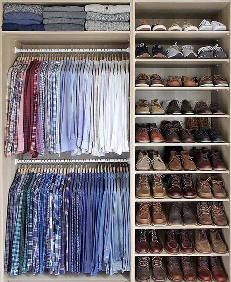 His And Her Closet Ideas Walk In, Closet Organizers Ideas, Organiser Son Dressing, Closet Redo, Pelan Rumah, Indian Hills, Organized Closet, Indoor Ideas, Desain Pantry