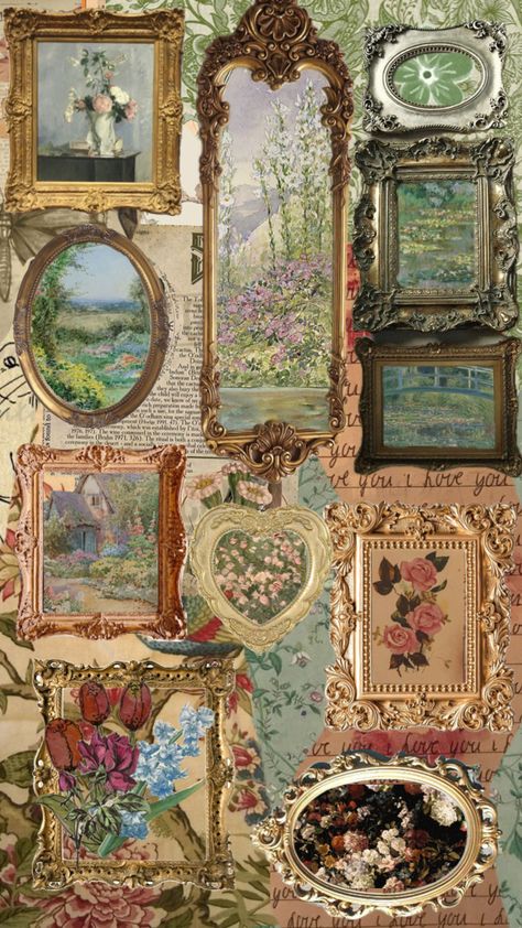 #vintage #frame #cottagecore #nature #vibes #wallpaper #movie #tv #music #aesthetic #flower #woods Cottagecore Nature, Cottagecore Wallpaper, Movie Collage, Nature Vibes, Vintage Photo Frames, Vibes Wallpaper, Aesthetic Flower, Wallpaper Stickers, Framed Wallpaper