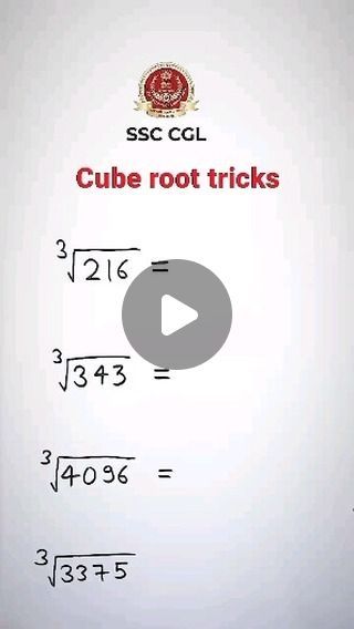 Maths Tricks For Competitive Exams, Ssc Cgl Notes, Math Tricks Hacks, Maths Hacks, Cube Root, Vedic Maths, Math Hacks, Math Tables, Teaching Math Strategies