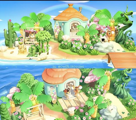 Summercore Animal Crossing, Acnh Tropical Builds, Acnh Tropical Villagers, Floridacore Acnh, Tropical Animal Crossing, Animal Crossing Hawaiian Design, Tropical Animal Crossing Island, Wooden Floor Boards, Animal Crossing Gyroid