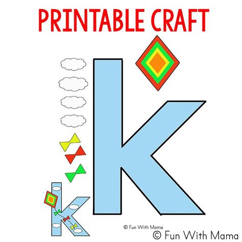 Kite Day: Fun Kite Activities To Enjoy With Your Preschooler - Fun with Mama Kite Craft Preschool Free Printable, Kite Worksheets For Preschoolers, K Is For Kite Craft, Preschool Letter K, K For Kite, Kite Activities, K Is For Kite, Letter K Worksheets, Letter K Preschool