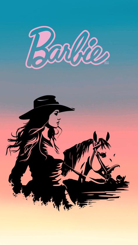 #barbie #southwest #sunset #horse #aesthetictumblr #aestheticwallpaper #design Western Barbie Wallpaper, Cowgirl Profile Picture, Vaquera Wallpaper, Ptp Ideas, Wallpapers Country, Country Background, Southwest Sunset, Western Quotes, Country Backgrounds