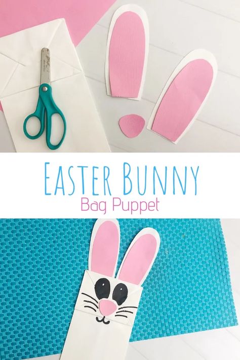 This Easter Bunny Bag Puppet is such a cute and fun craft to make with toddlers and young kids for Easter or spring. #easterbunny #eastercraft #kenarry Craft Ideas For The Home, Bag Puppet, Craft To Make, Family Projects, Fun Easter Crafts, Easter Bags, Bunny Bags, Easy Easter Crafts, Easter Gifts For Kids