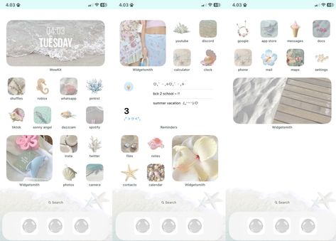 #aesthetic #summer #summerstyle #homescreensetup #widget #coquette #mermaid #mermaidcore #wallpaper #beach Mermaidcore Widget, Mermaid Core Phone Theme, Aesthetic Homescreen Summer, Summer Theme Wallpaper, Mermaidcore Wallpaper, Widget Coquette, Summer Ios, Summer Homescreen, Apple Ecosystem