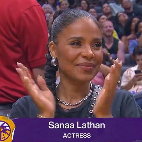 espnW on Instagram: "Sanaa Lathan, AKA Monica Wright-McCall, is back watching her former team. A “Love & Basketball” reunion for the Sparks 💜

(🎥 @wnba)" Monica Wright, Sanaa Lathan, Love Basketball, Team A, Love And Basketball, Wnba, August 15, A Love, Acting