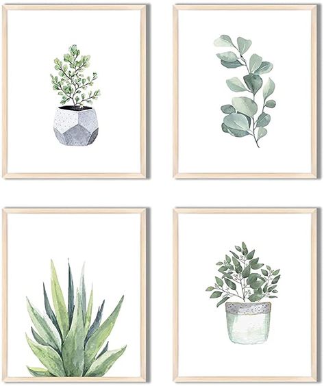 Watercolor Pearl, Pearl Plant, Leaves Wall Decor, Plant Wall Decor, Wall Art Decor Prints, Eucalyptus Leaf, Green Leaf Print, Illustration Botanique, Botanical Print Set