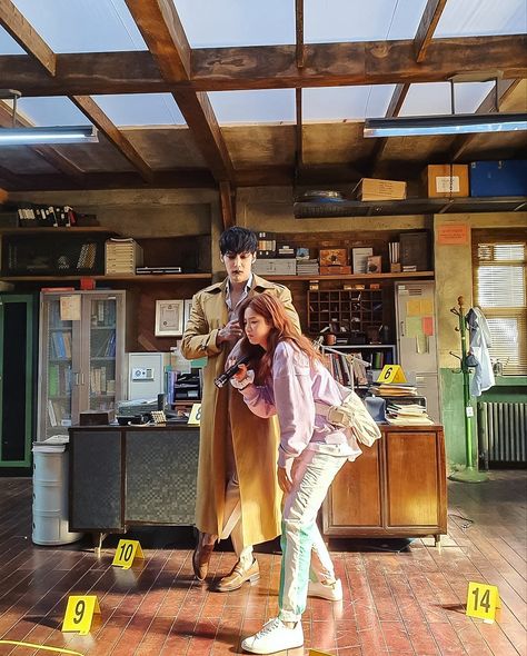 Zombie Detective Kdrama, Zombie Detective, Park Joo-hyun, Park Ju-hyun, Choi Jin Hyuk, Choi Jin, Korean Shows, Lee Sung, Purple Aesthetic