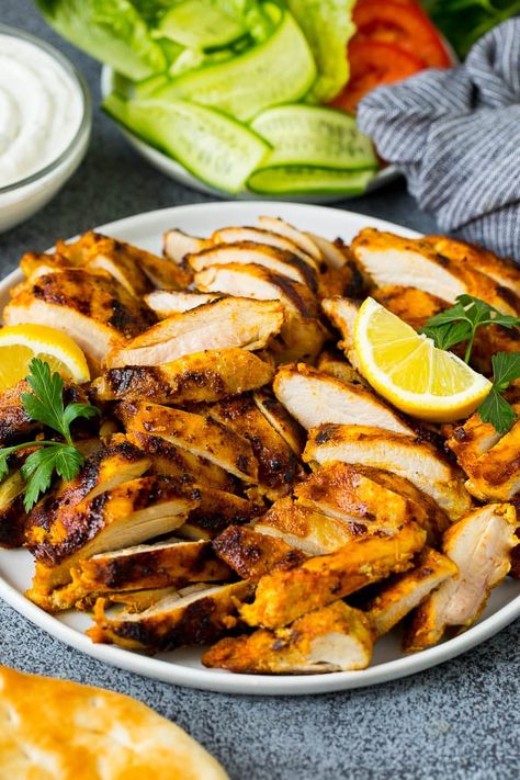 Chicken Schwarma Recipe, Schwarma Recipe, Chicken Schwarma, Restaurant Chicken, Chicken Shawarma Recipe, Shawarma Recipe, Baked Dinner, Carb Dinner, Chicken Shawarma