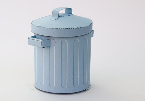 Trash Can | Rob Ives Diy Trash Can, Miniature Cabin, Miniature Dollhouse Accessories, Barbie Miniatures, Doll Furniture Diy, Dollhouse Diy, Dollhouse Projects, Mini Houses, Scalpel