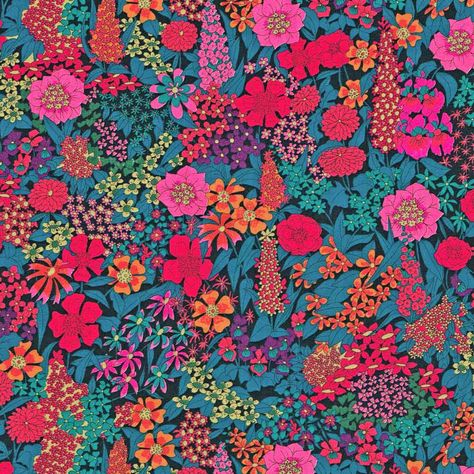 top notch: A Library of Liberty of London fabrics Motifs Art Nouveau, Liberty Art Fabrics, Liberty Of London Fabric, Lawn Fabric, Trendy Flowers, Liberty Print, Scarf Design, Liberty Of London, Liberty Fabric